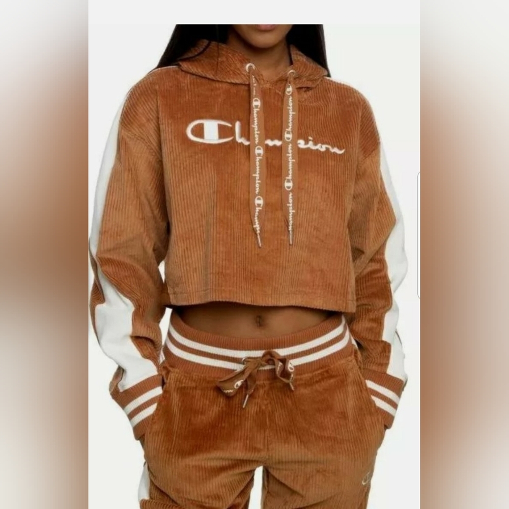 Champion Brown Corduroy Hoodie and Joggers Set